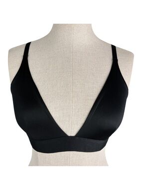 Negative Underwear Glace Triangle Bra sz 1 * Black Glacé Wireless Soft Shiny Bra